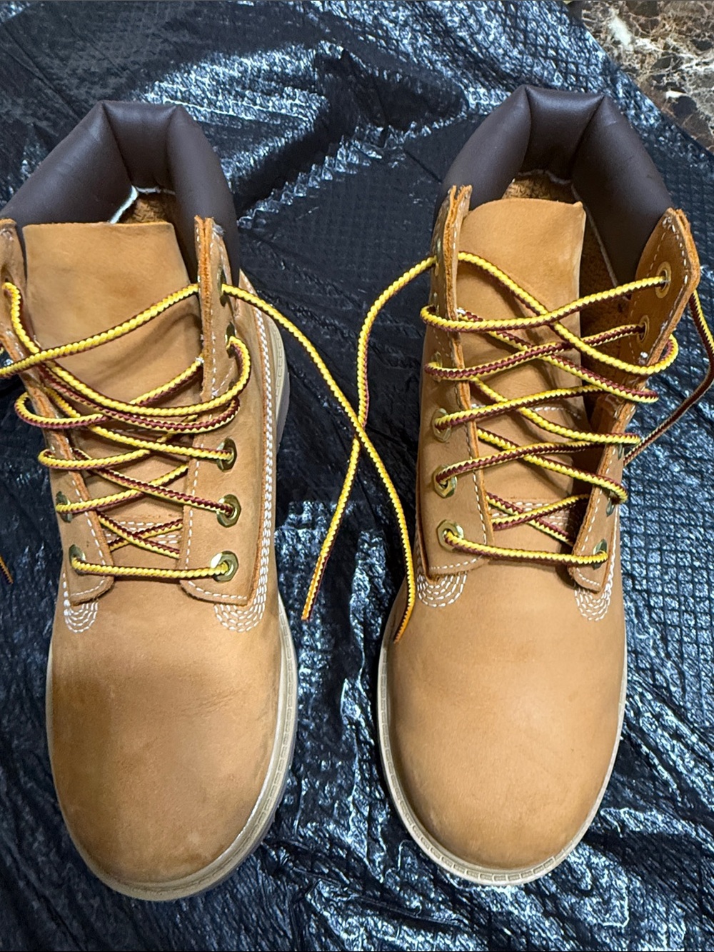 Timberland Kids Tan Wheat Lace-Up Boots